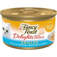 Fancy Feast Delights with Cheddar Grilled Tuna and Cheddar Cheese Cat Food 3oz 98912