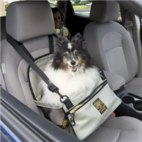 Gray Car Booster Seat for dogs up to 20lbs.