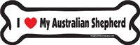 I Love My Australian Shepherd Dog Bone Magnet 7" 19050040