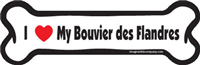 I Love My Bouvier des Flandres Dog Bone Magnet 7" 19050130