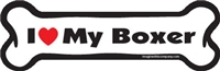 I Love My Boxer Dog Bone Magnet 7" 19050135