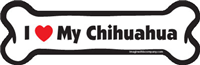 I Love My Chihuahua Dog Bone Magnet 7" 19050190