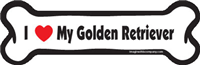 I Love My Golden Retriever Dog Bone Magnet 7" 19050285