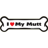 I Love My Mutt Bone Magnet 7" 19050382