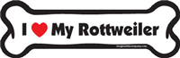 I Love My Rottweiler Dog Bone Magnet 7" 19050460