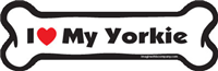 I Love My Yorkie Dog Bone Magnet 7" 19050570