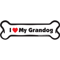 I Love My Grandog Bone Magnet 7" 1970