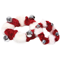Red & White Holiday Bell Collars