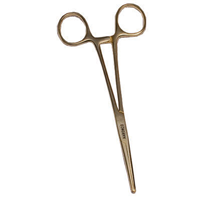 Aaronco Hemostat Straight with Clamps Gold 5.5"  230731