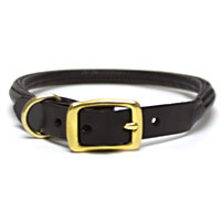 Leather Rolled Collar, Leash 2665B