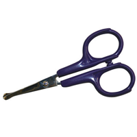 Aaronco Straight Scissors With Safety tip & Purple Comfort Grip Handles 3.5" 28060