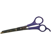 Aaronco 30 Tooth Thinner With Safety Tip & Purple Comfort Grip Handles 6.5" 28063b