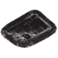 MidWest® Quiet Time™ Bed Grey Fur 46292b