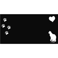 Granite Memorial Stone Cat 3/8 in x6 in x12 in
