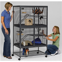 Midwest® Critter Nation™ Double Unit with Stand 36 in L x 24 in W x 63 in H