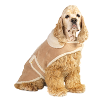 Faux Suede Shearling Pet Coat 6200B