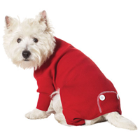 Thermal Long John Pajamas Red