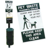 Pet Station With Lid Pets On Leash Sign 65151