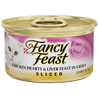 Fancy Feast Sliced Chicken Hearts & Liver 3 oz. Can Cat Food 79535