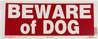 Beware of Dog Sign 6 in. x 15 in. 848667