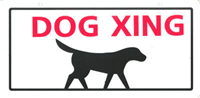 Dog Crossing Sign 5 in. x 10 in. 848669