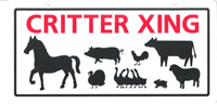 Critter Crossing Sign 5 in. x 10 in. 848671