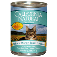 California Natural Salmon & Sweet Potato Cat and Kitten Food 9111298b
