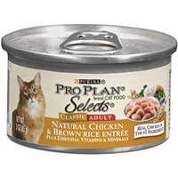 Purina Pro Plan ® Selects ® Natural Chicken and Brown Rice Entrée for Adult Cats 3 oz. 98564