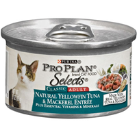 Purina Pro Plan ® Selects ® Natural Yellowfin Tuna and Mackerel Entrée for Adult Cats 3 oz. 98567