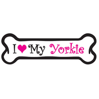 Dog Bone Magnet in Pink Yorkshire Terrier 29050570