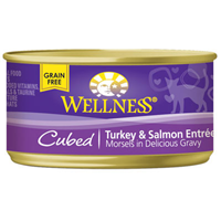 Wellness® Cubed Turkey & Salmon Entree Wet Cat Food 3 oz. 74987