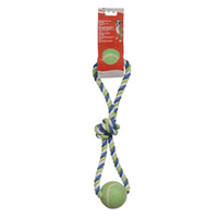 Dogit® Multicolored 2 Ball Looped Dog Tug Toy I000293