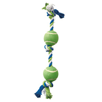 Dogit® Multicolored  2 Ball Rope Tug I000295