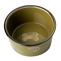 Petrageous®  Glitzy Swirls Stoneware Pet Bowls I000678B
