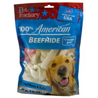 Pet Factory 100% American Beefhide Bones & Rolls I002558b