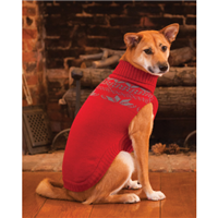 Fashion Pet™ Outdoor Dog Fireside Sweater, Red and Gray I003136b