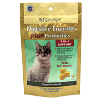 NaturVet® Digestive Enzymes Plus Probiotics Soft Chews for Cats, 50 ct. I003498