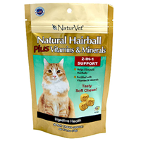 NaturVet® Natural Hairball Plus Vitamins & Minerals Soft Chews for Cats, 50 ct. I003500