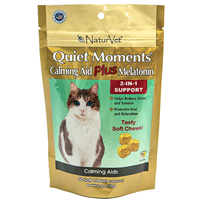 NaturVet® Quiet Moments® Calming Aid Plus Melatonin Soft Chews for Cats, 50 ct. I003503