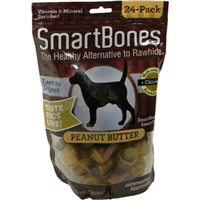 SmartBones® Vegetable & Chicken Mini Chews for Dogs Peanut Butter I004343b