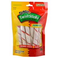 Dingo® Twist Sticks Jumbo Chicken Rawhide Twists I004777