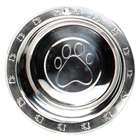 Embossed Pawprint Stainless Dish 13530b