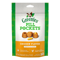 Greenies® Pill Pockets® for Dogs Chicken Formula for Capsules 17952b
