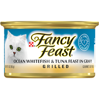 Fancy Feast Grilled Ocean Whitefish and Tuna Gourmet Cat Food 3oz 79514