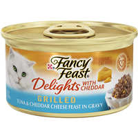 Fancy Feast Delights with Cheddar Grilled Tuna and Cheddar Cheese Cat Food 3oz 98912