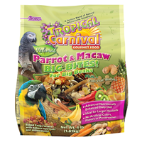 FM Brown&lsquo;s Tropical Carnival Big Bites Biscuits Parrot & Macaw Bird Food 4 lb Bag I001351