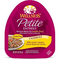 Petite Entrees Casserole Tender Chicken, Green Beans & Carrots Dog Food 3oz Tub I007361