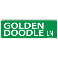GoldenDoodle Lane Street Sign  I011444
