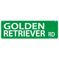 Golden Retriever Road Street Sign I011445