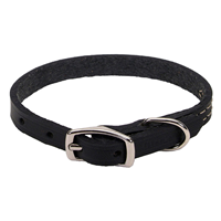 Coastal® Circle T® Oak Tanned Leather Town Black Dog Collar I012307b